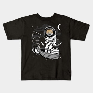 Astronaut Fishing Dogelon Mars ELON Coin To The Moon Crypto Token Cryptocurrency Blockchain Wallet Birthday Gift For Men Women Kids Kids T-Shirt